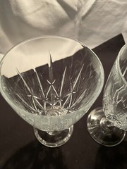 Waterford Marquis Crystal Glass Goblet Blown Cut Crystal Sparkle SET OF 2