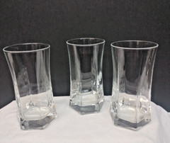 Set Of 3 Lorren Venezia Tumbler Six Sided Base Multi-sided 5/8″X2″3/4