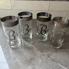 Gorgeous Vintage MCM Dorothy Thorpe Monogram “B” Highball Glasses – 4