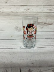 Marias de Mexico Glass Tumbler Puebla Mexican Girl Paulo Villagran 5″ Vintage
