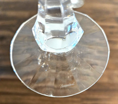 Baccarat Crystal 6 oz Monaco Champange Flute Glass 8.5″ Set of 2 Monogram