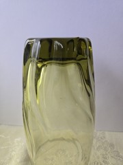 8 Vintage Libbey Crisa Olive Green Swirl Twist Drinking Glasses Tumblers 2 Sizes