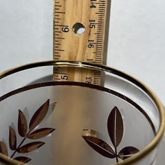 Libbey Vintage Tumbler Satin and Gold Leaves 1970 Replacement Piece! RARE!