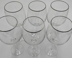 Set Of 6 Gorgeous Lenox Solitaire Platinum Signature Water Iced Tea Goblets EUC