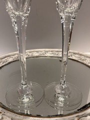 Set Of 2 Mikasa Bacchus Champagne Flute 10.7″ crystal grape vine
