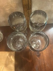 Silver Fade Goblets Wine or Water Beaded Textured Scrollwork Set of 4