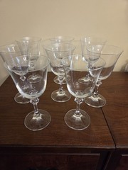 8 Royal Bavarian Crystal Water Wine Goblets Made In W Germany 1984 Original Box