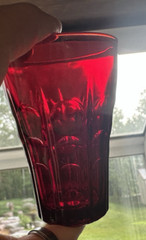 VTG Set Of 6 Anchor Hocking Royal Ruby High Point Juice Tumblers 3.5″ glasses