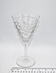 Vintage Cartier CTC3 Crystal Water & Wine Goblets Signed Set of 2