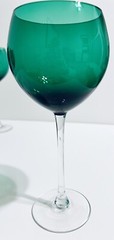 FIVE LENOX Holiday Gems Emerald Balloons Wine Glasses, Green/Clear Glass