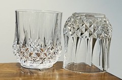 Set of 2 Cristal d’Arques Crystal Longchamp Whiskey Glasses 3.75” H Discontinued