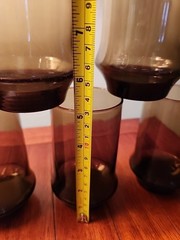 Libbey Tawny Accent Tumblers Set Vintage Smoke Brown Retro Glassware Lot Of 7