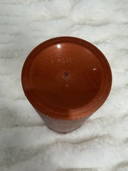 Vintage 1970s Mushroom Tumbler Cup Copper Metallic Plastic Retro Drinkware