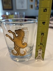 VTG Celestial Zodiac Astrology Capricorn Anchor Hocking Horoscope Glass Gold