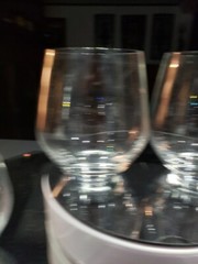 Set (4) Stemless Wine Glasses 4-1/4″ Tumblers- Crystal Lenox signed plain 16 oz.