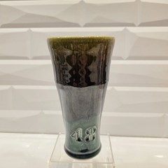 Studio Pottery Hand Thrown Stoneware Tumbler Pilsner 48 Michigan Signed