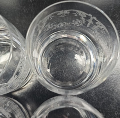 6 Import Assoc Cascade Double Old Fashioned Set Vintage Floral Whiskey Retro Lot
