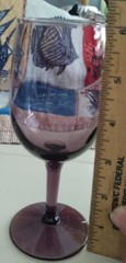Vintage 6″ Stemmed Amethyst Purple Wine Glasses Set of 2 Holds 6 Ounces