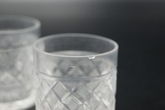 BACCARAT 1830’s LOT OF 3 GOBELET TUMBLER CRYSTAL GLASS LOUVRE MUSEUM PIECE COLL.
