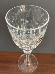 Rogaska Gallia Crystal Wine Goblet Sign Etched Stem Glass 7.75″ Tall U Pick Qty