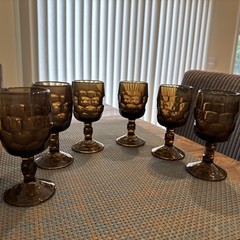 Vintage Viking Nutmeg Brown – Georgian Water Goblet Set Of 6 MCM 4oz