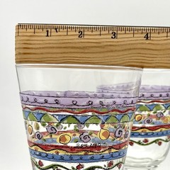 Sango Sweet Shoppe Wine Water Glasses Sue Zipkin Whimsical Pattern Set Of 4