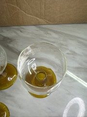 Lot of 5 (5) Schott Zwiesel Roemer Amber Beehive Stem Glasses Germany 5 1/2 Tall