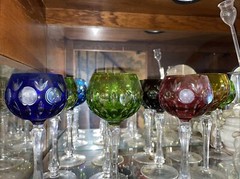 Nachtmann Traube Tall Hock Multicolor Crystal Wine Glasses 8.25”H – Set of 12