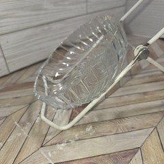 Arcopal Arcoroc Optic Swirl Marked «France 28» Wine Bottle Coaster Shallow Bowl
