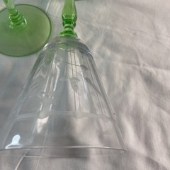 A Set of Four Tiffin Twist Wine Water Glasses 7.5 Inches