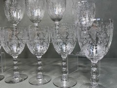 Set of 11 Duncan Miller Water Wine Goblet Glasses 6 7/8″