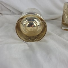 4 – MCM Gold Toned Diamond Patter Rocks Glasses-Whiskey-Speak Easy- Drink wear
