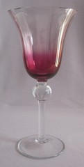 Set of 4 Water Wine Glasses Crystal Clear Industries 9″ Purple Red Green Blue