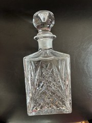 Cristal Decanter Vintage Crystal Lead Glass with Glass 9 Inches With Stopper