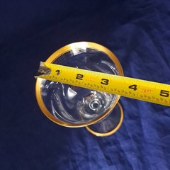 Hawkes Gold Bands Water Goblet With Gold Trim Elegant Vintage Glassware