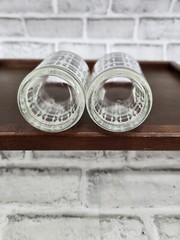 2 Piece Lot – Vintage Drinking Glasses – White Wide Lace Pattern – See Photos