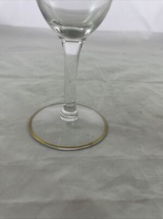 Tiffin Franciscan Minton Gold Rim Water Goblet 7″ Optic