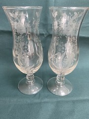 Beer Glasses PRELUDE Martinsville Viking Ball Stem Clear Etch 8-1/4″ Set Of 2