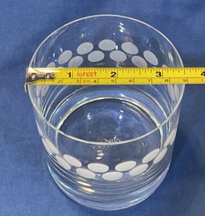 Mikasa “CHEERS TOO” Horizontal Dots Double Old Fashioned Glass Circa 2005-2015