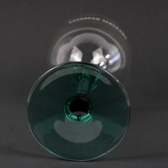 Savannah Serenade Mayor’s Charity Event Wine Glass Green Stem Gold Accents