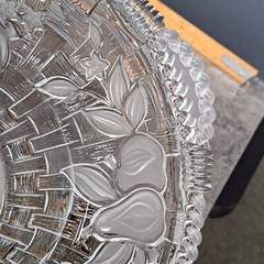 Gorham Crystal Chip & Dip Spring Traditions Country Terrace 14″ NOS