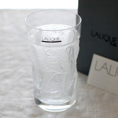 LALIQUE Hulotte Owl Glass Tumbler Crystal 240ml Made in France With Box Used