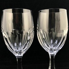 Josair Wine Glass Blanka Crystal Clear 4 oz 2Pc Set Chip on Stems