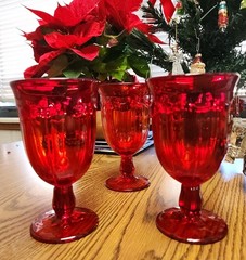 Vintage Viking Arlington Ruby Red Glasses – Set Of 3