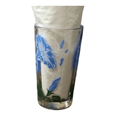Boscul Peanut Butter Glass Blue Morning Glory Name On Top 5″