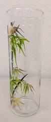 2 Vintage FEDERAL GLASS Mid Century Modern GOLD BAMBOO Highball Drinking Glasses