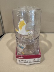 Anko Australia ( Kmart) Stemless Wine Glasses – Set of 4 plastic