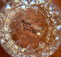 Studio Crystal Set of Two Diamond Cut Low Ball Clear Glasses