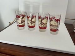 Currier and Ives Winter Christmas Glasses