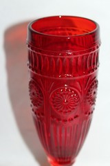 NEW! PIONEER WOMAN Red ADELINE 7-7/8″ Footed Champagne Flutes Glasses Set of 8